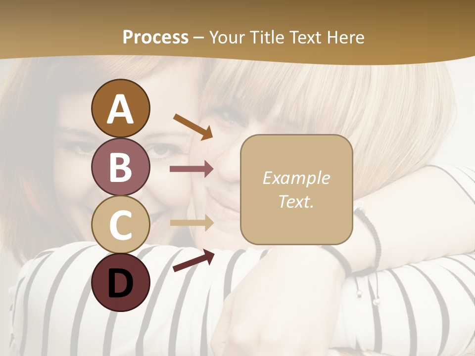 Blond Teenager White PowerPoint Template