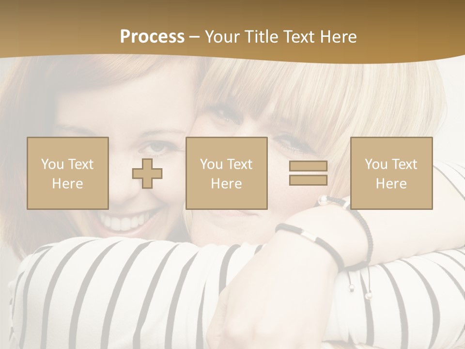 Blond Teenager White PowerPoint Template