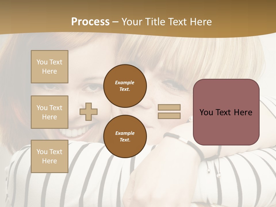 Blond Teenager White PowerPoint Template