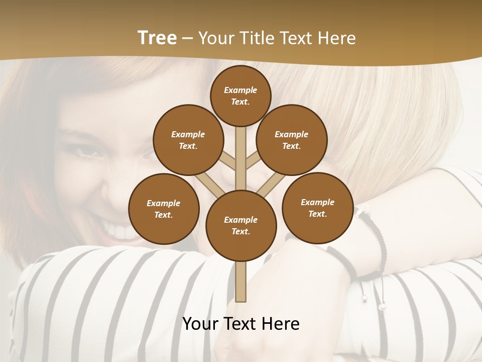 Blond Teenager White PowerPoint Template