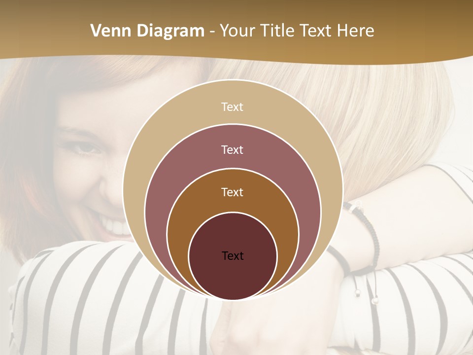 Blond Teenager White PowerPoint Template