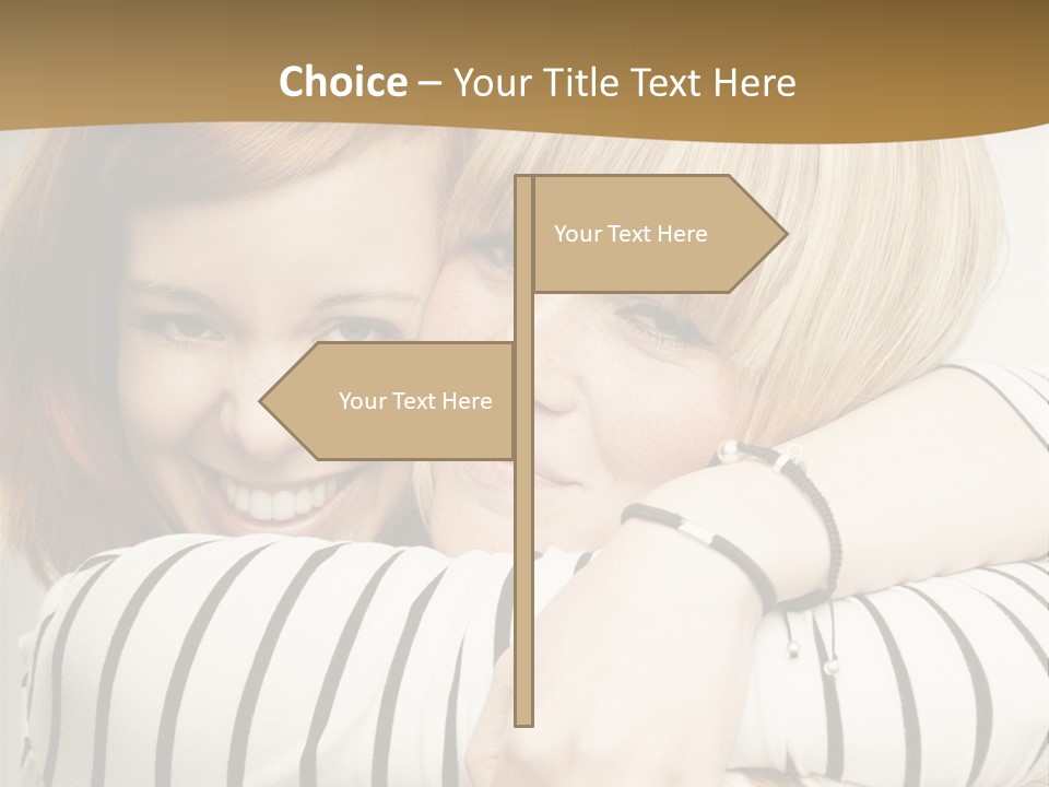 Blond Teenager White PowerPoint Template