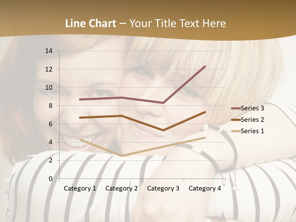 Blond Teenager White PowerPoint Template