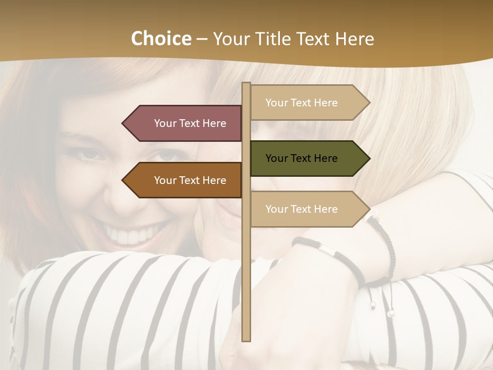 Blond Teenager White PowerPoint Template