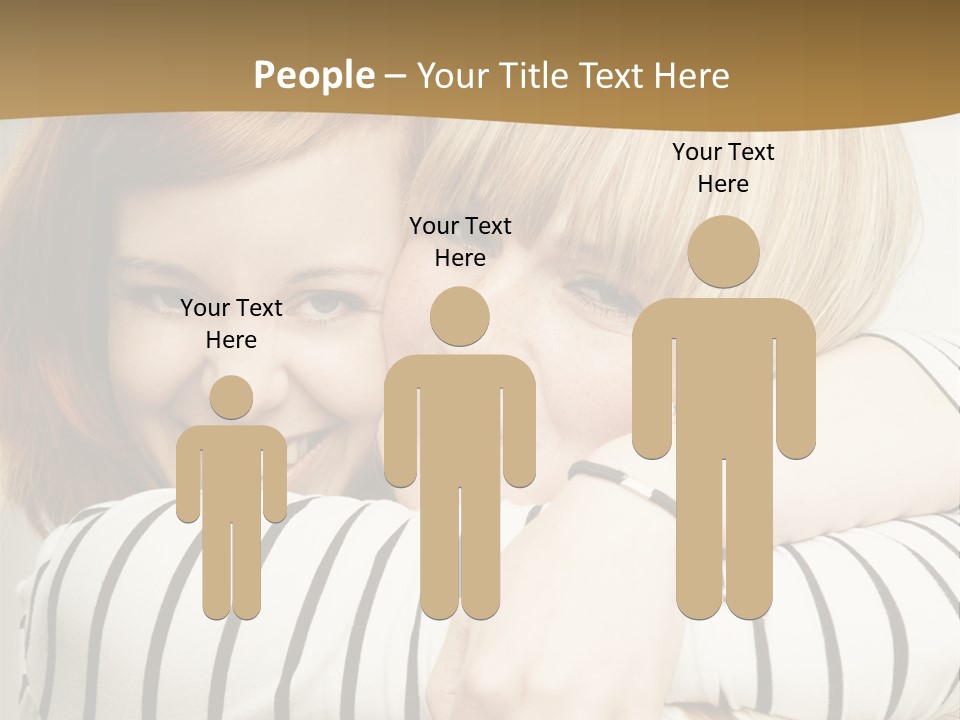 Blond Teenager White PowerPoint Template