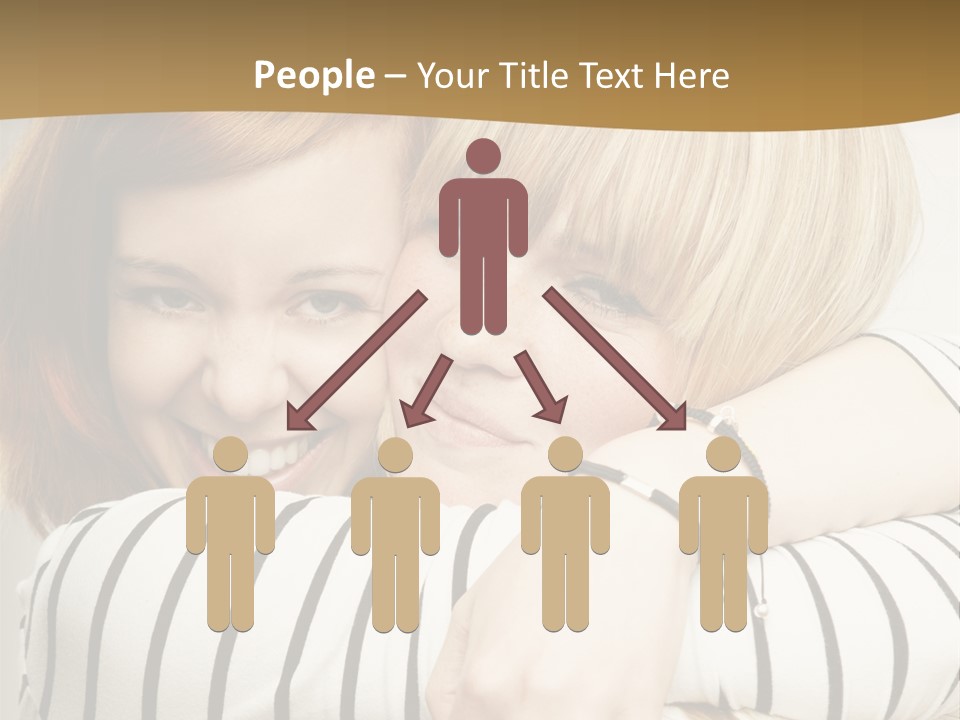 Blond Teenager White PowerPoint Template