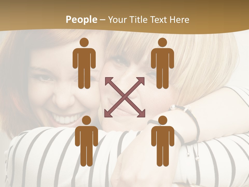 Blond Teenager White PowerPoint Template