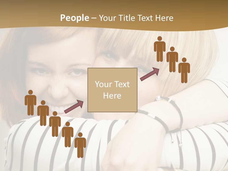 Blond Teenager White PowerPoint Template