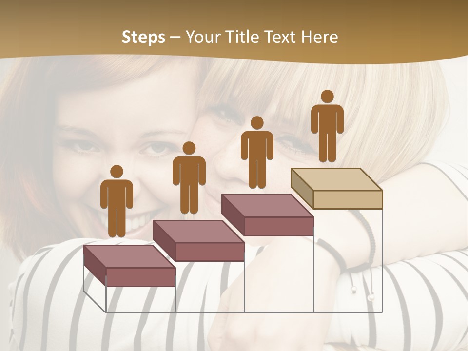 Blond Teenager White PowerPoint Template