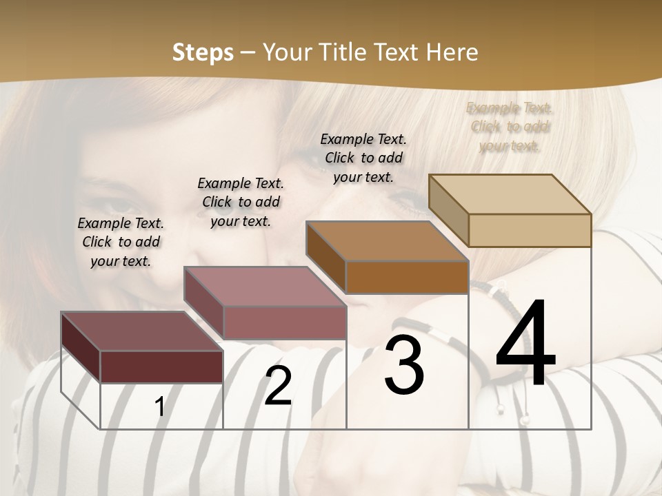 Blond Teenager White PowerPoint Template