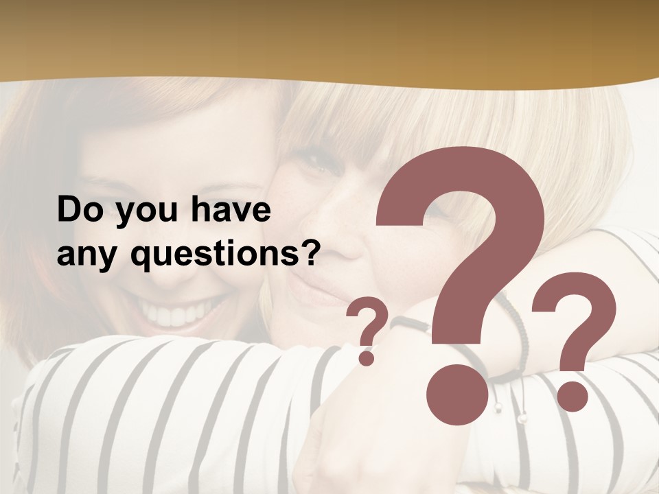 Blond Teenager White PowerPoint Template