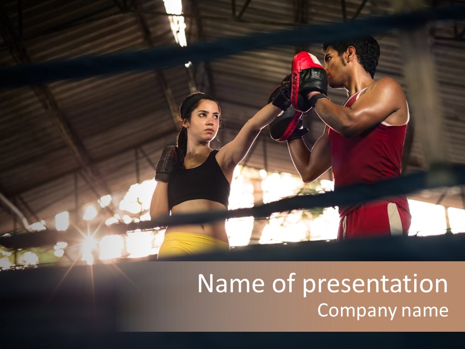Punching Active Beautiful PowerPoint Template