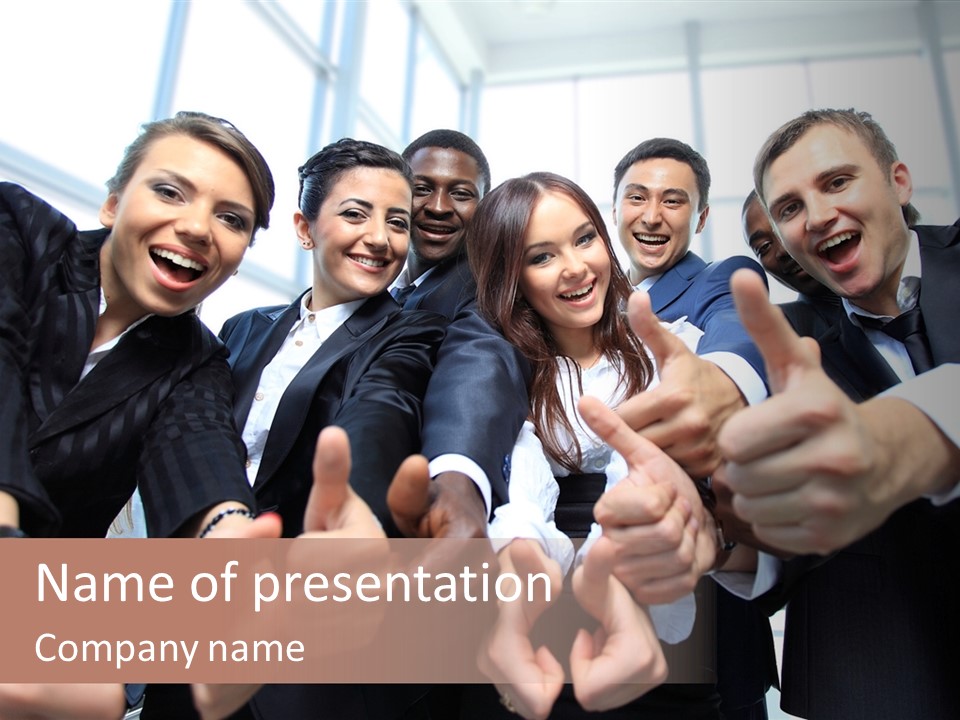 Support Businesswoman White PowerPoint Template