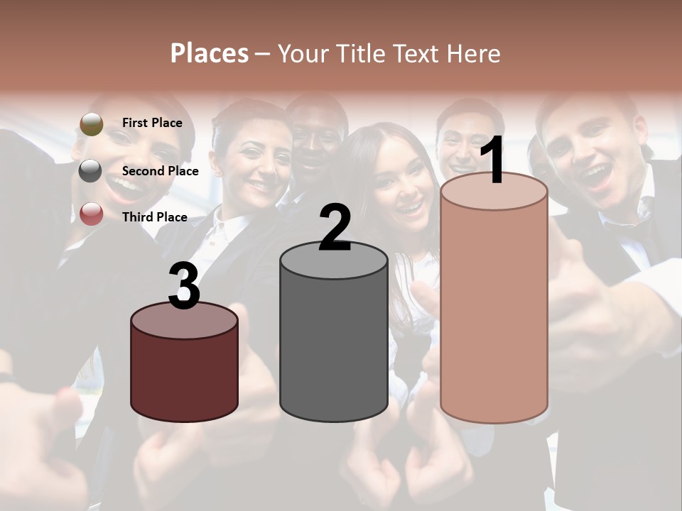 Support Businesswoman White PowerPoint Template