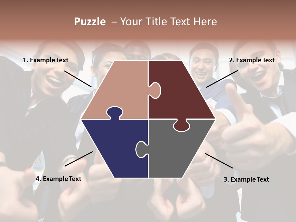 Support Businesswoman White PowerPoint Template