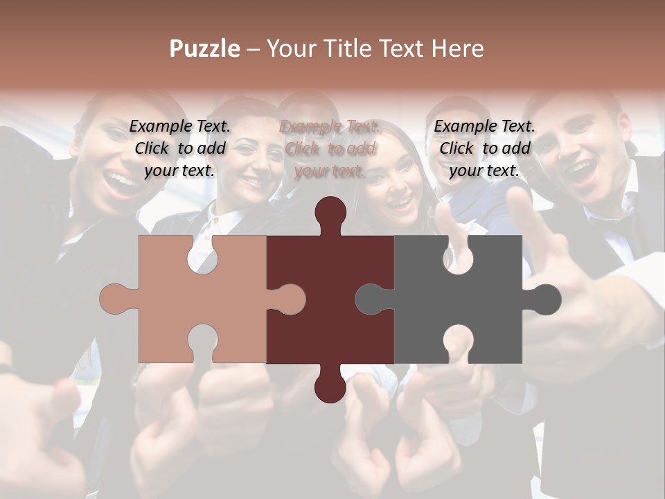 Support Businesswoman White PowerPoint Template