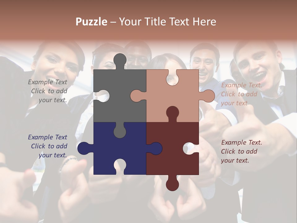 Support Businesswoman White PowerPoint Template