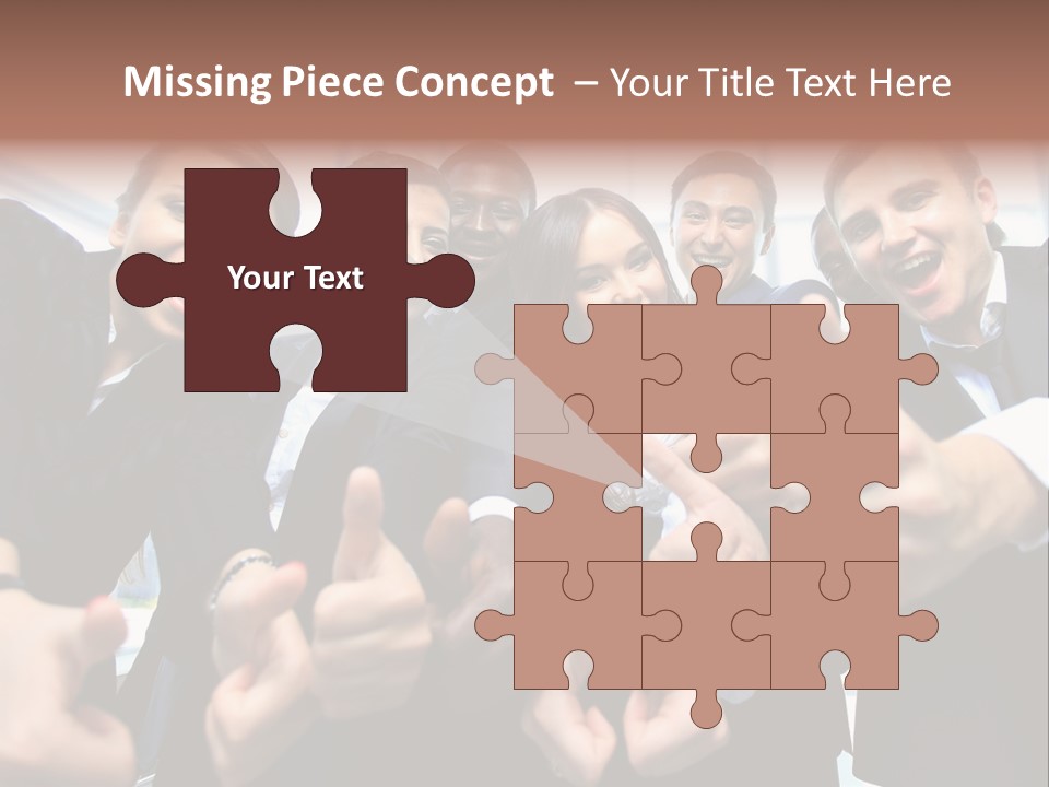 Support Businesswoman White PowerPoint Template