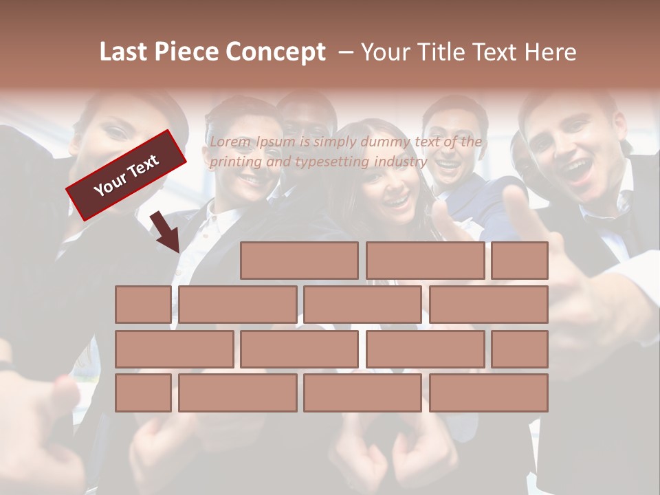 Support Businesswoman White PowerPoint Template