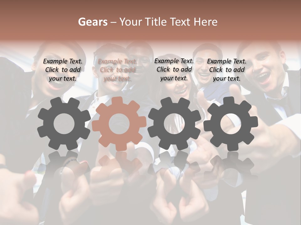 Support Businesswoman White PowerPoint Template