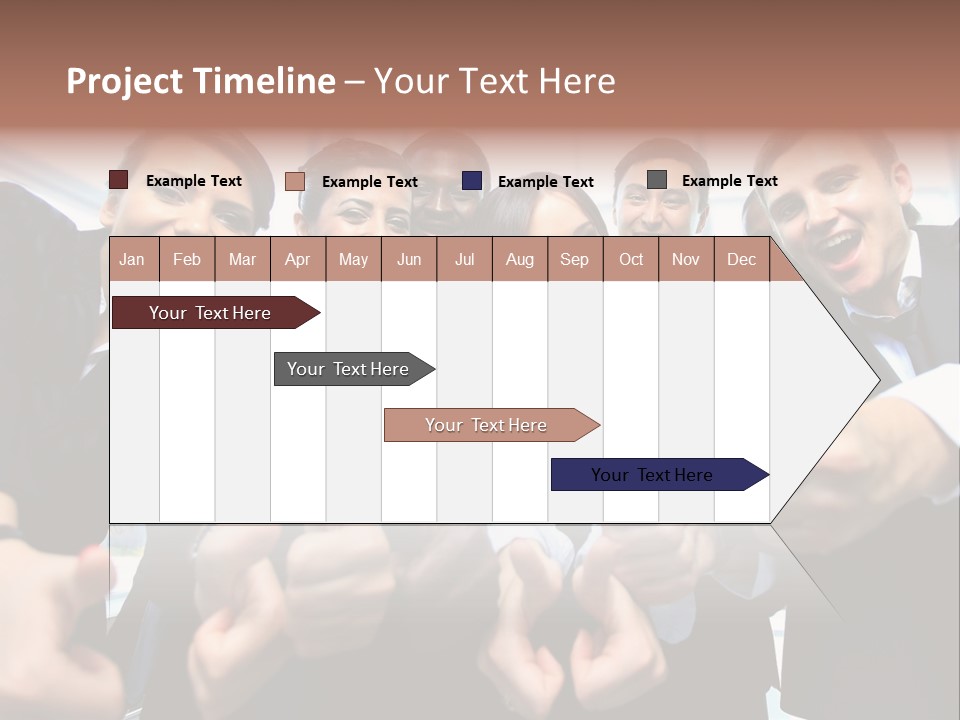 Support Businesswoman White PowerPoint Template