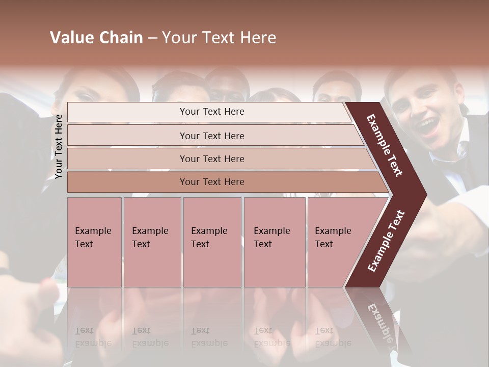 Support Businesswoman White PowerPoint Template