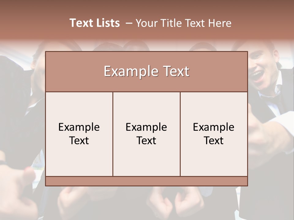 Support Businesswoman White PowerPoint Template