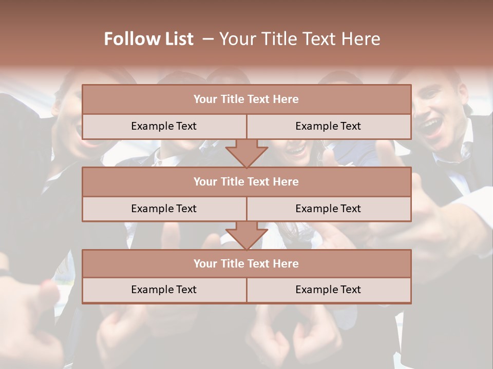 Support Businesswoman White PowerPoint Template