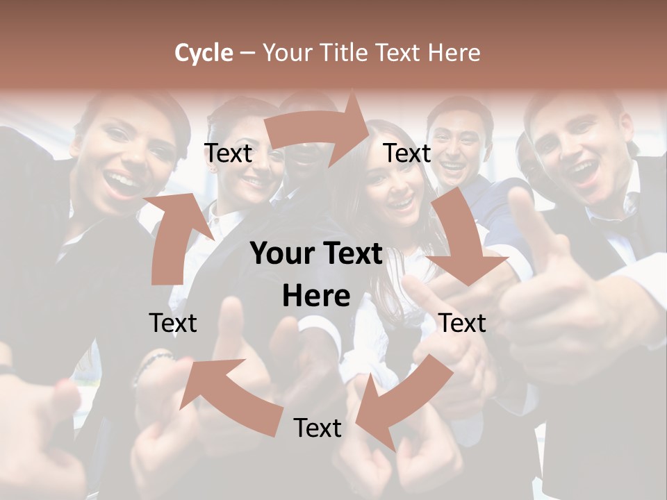 Support Businesswoman White PowerPoint Template