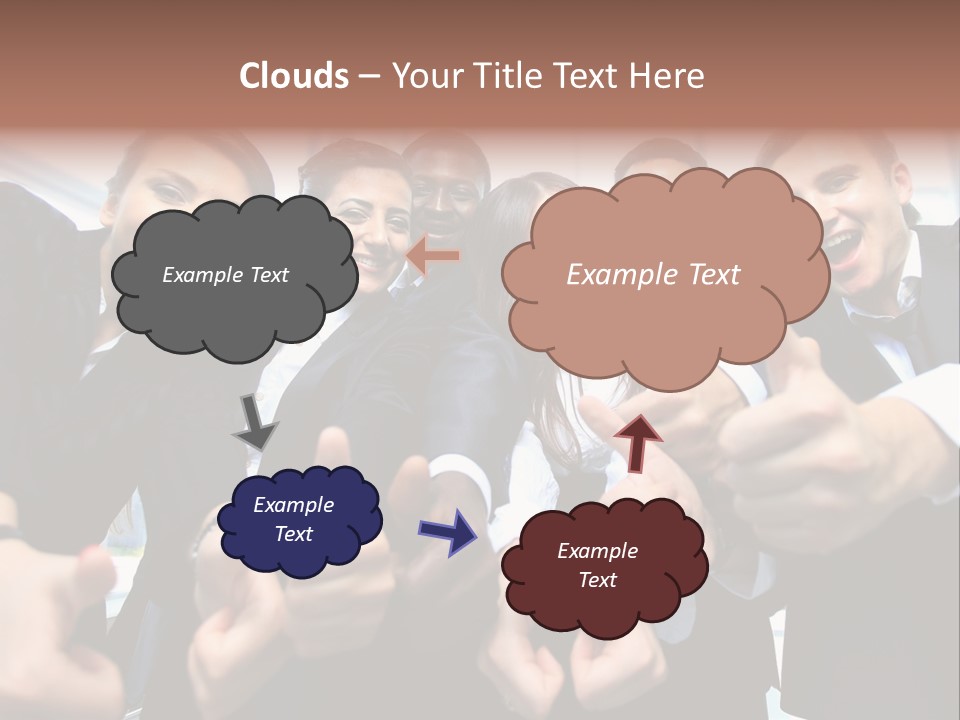 Support Businesswoman White PowerPoint Template