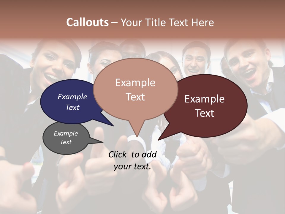 Support Businesswoman White PowerPoint Template