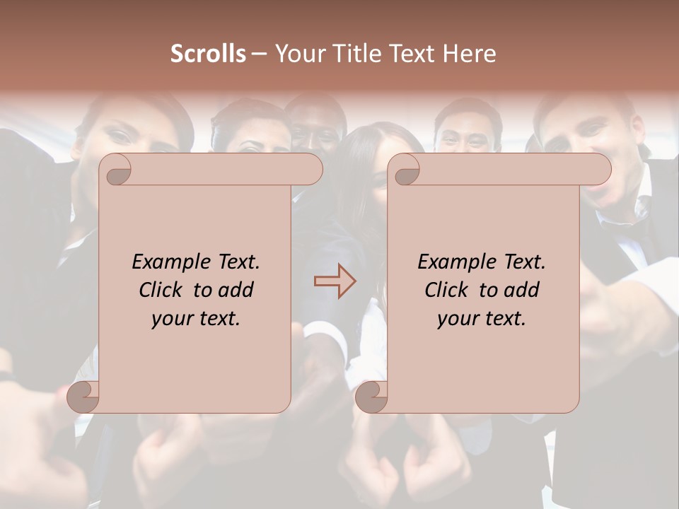 Support Businesswoman White PowerPoint Template