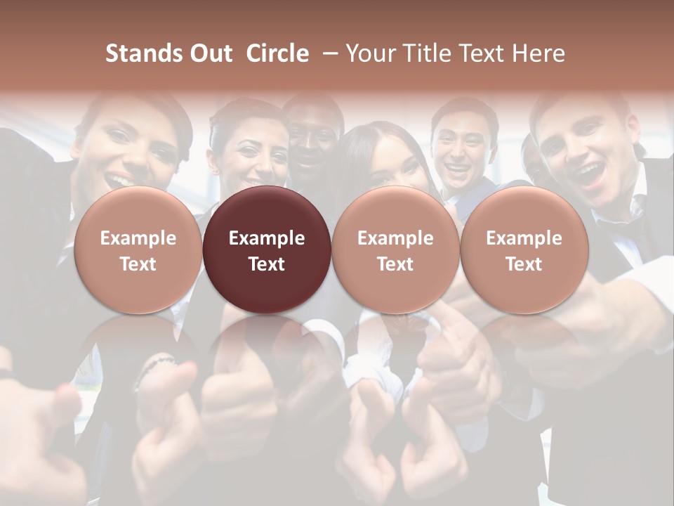 Support Businesswoman White PowerPoint Template