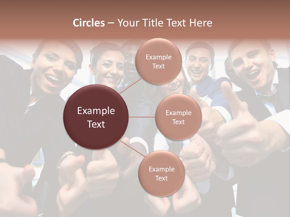 Support Businesswoman White PowerPoint Template