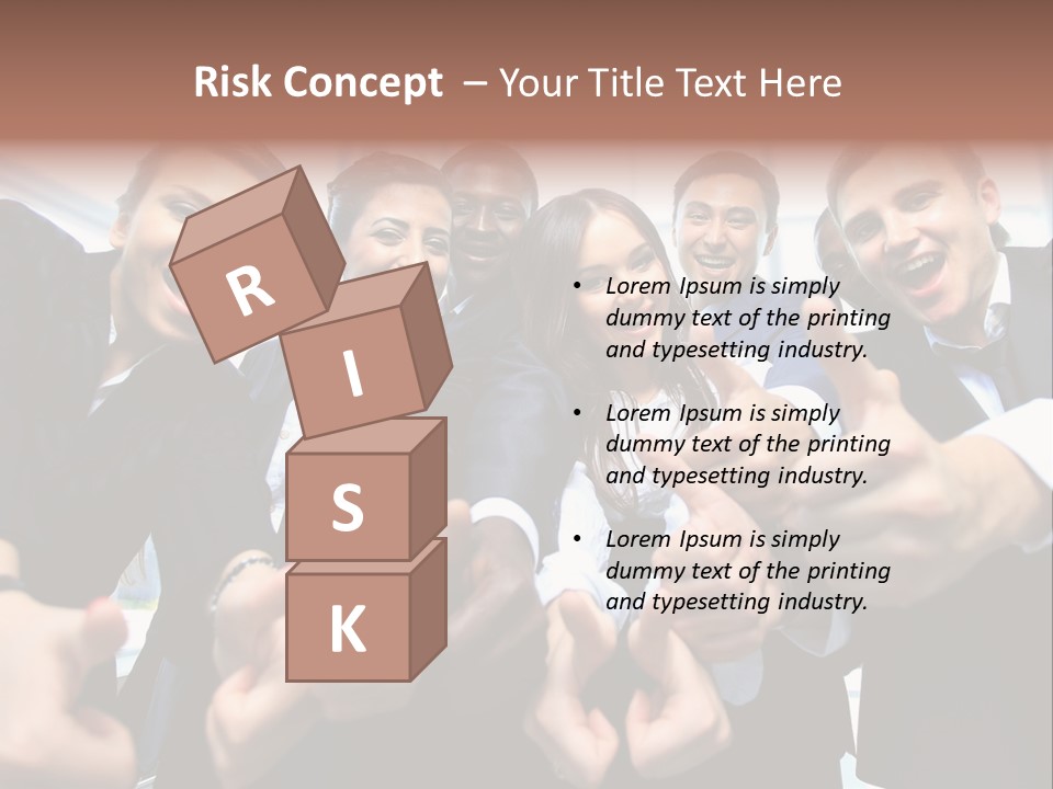 Support Businesswoman White PowerPoint Template