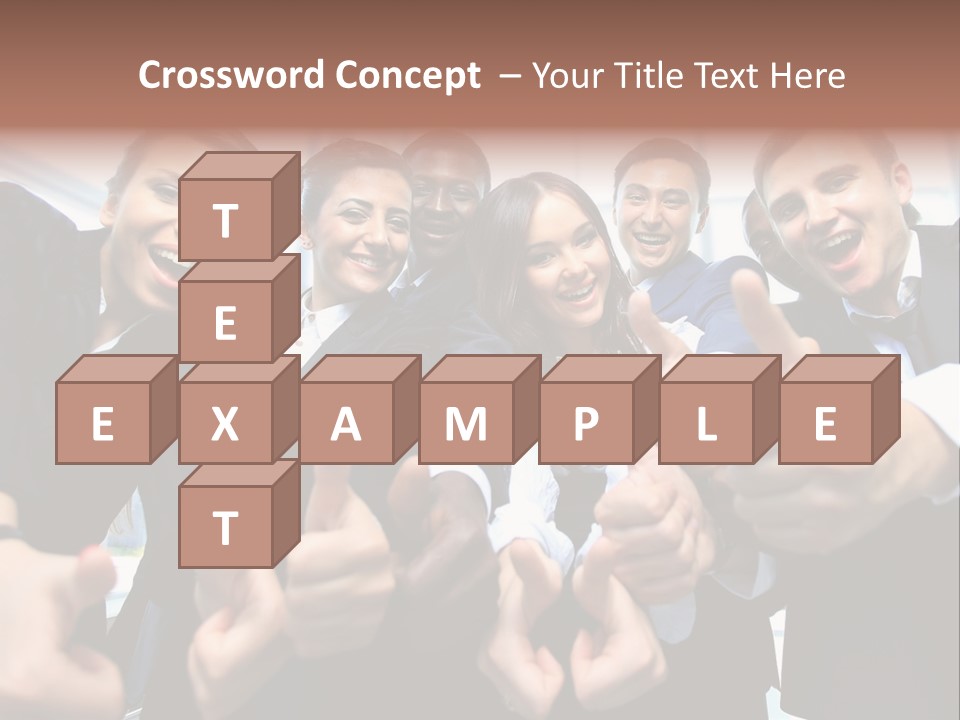 Support Businesswoman White PowerPoint Template