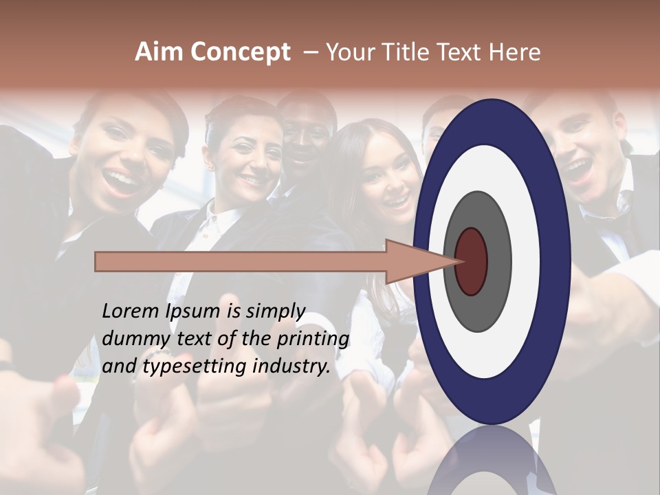 Support Businesswoman White PowerPoint Template