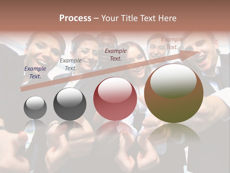 Support Businesswoman White PowerPoint Template