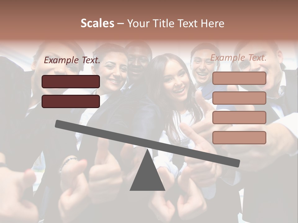 Support Businesswoman White PowerPoint Template