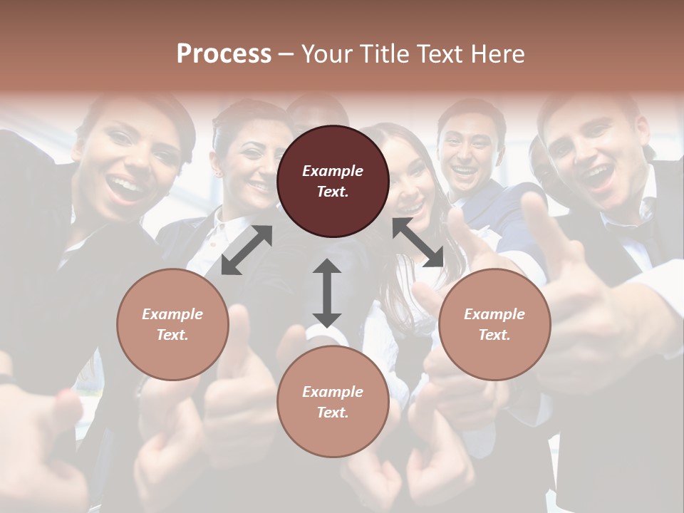 Support Businesswoman White PowerPoint Template