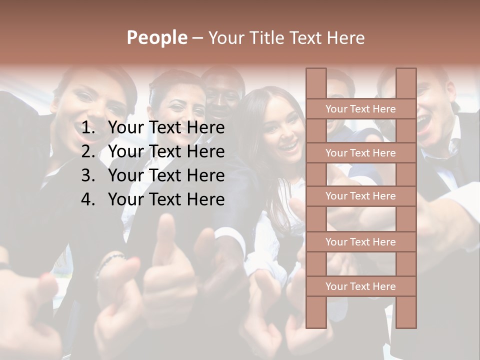 Support Businesswoman White PowerPoint Template