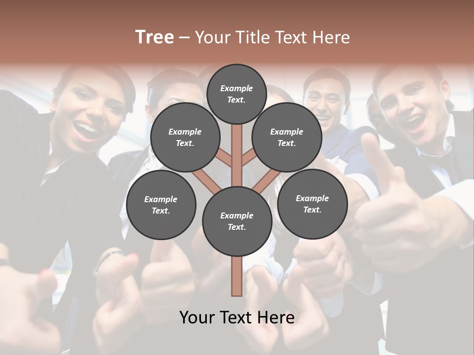 Support Businesswoman White PowerPoint Template