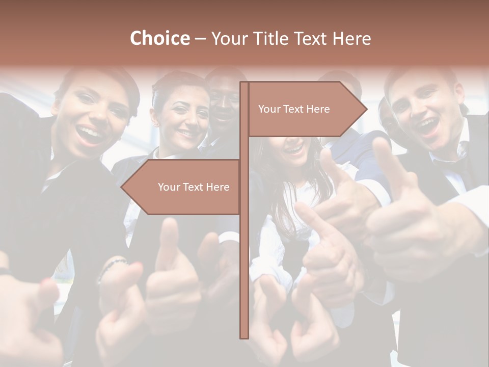 Support Businesswoman White PowerPoint Template