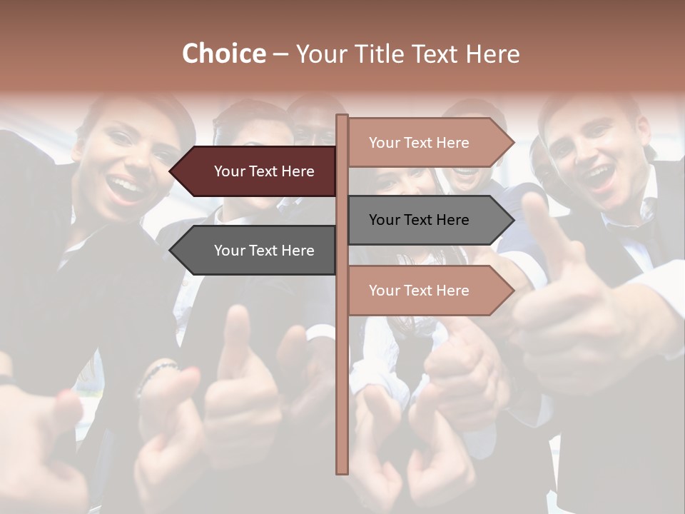 Support Businesswoman White PowerPoint Template