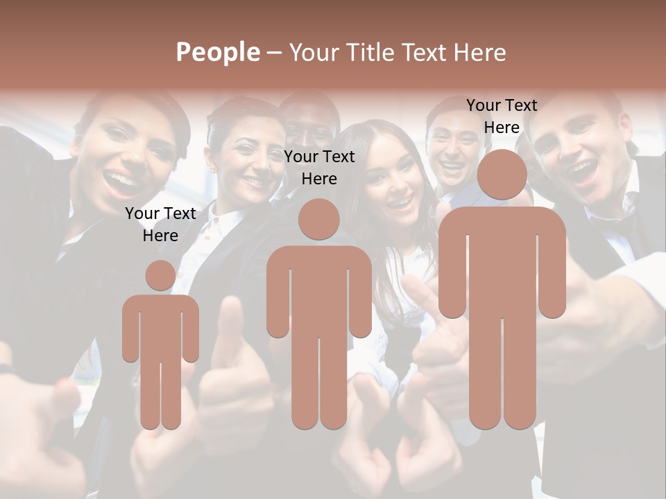 Support Businesswoman White PowerPoint Template