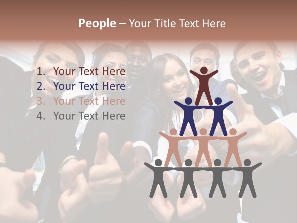 Support Businesswoman White PowerPoint Template