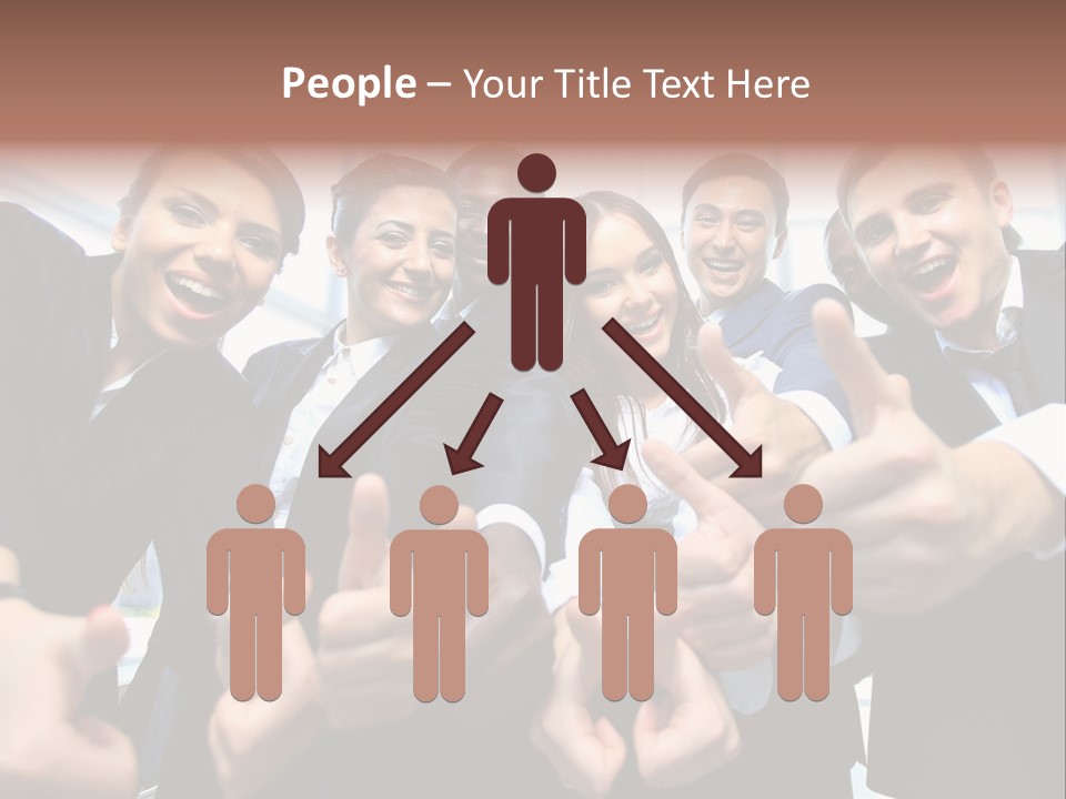 Support Businesswoman White PowerPoint Template