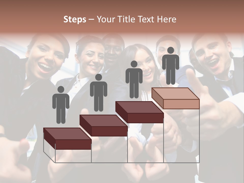 Support Businesswoman White PowerPoint Template