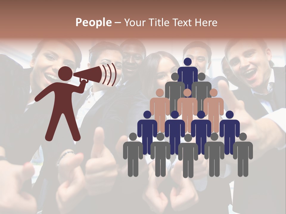 Support Businesswoman White PowerPoint Template