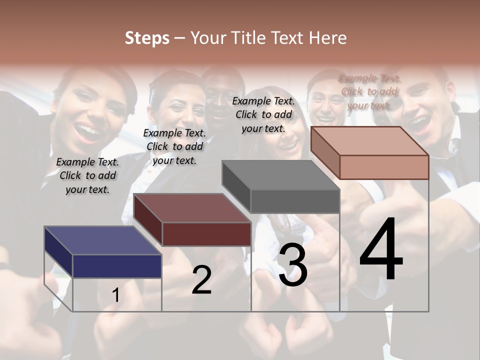 Support Businesswoman White PowerPoint Template